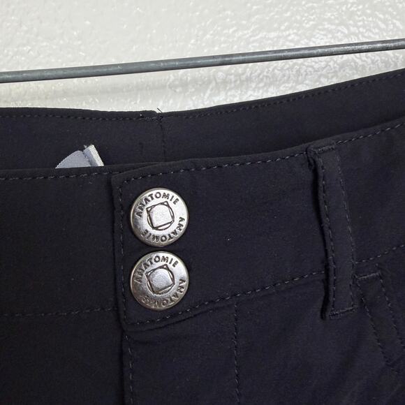 Anatomie Luisa Stripe Pants Womens Small Black Travel Stretch Lightweight 26" - Picture 3 of 12